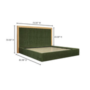 Moe's Home Collection Nina Green Upholstered Queen Size Bed
