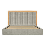 Moe's Home Collection Nina Grey Upholstered King Size Bed