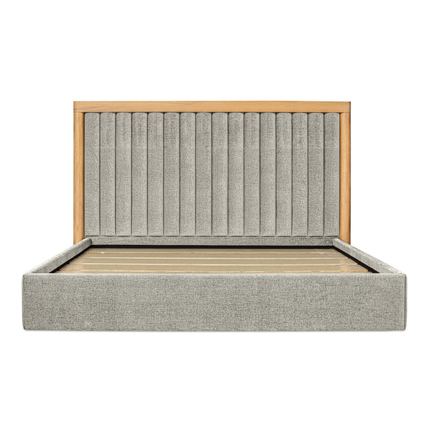 Moe's Home Collection Nina Grey Upholstered King Size Bed