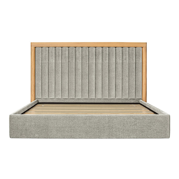 Moe's Home Collection Nina Grey Upholstered King Size Bed