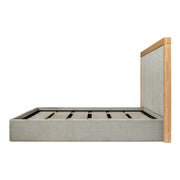 Moe's Home Collection Nina Grey Upholstered King Size Bed