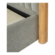 Moe's Home Collection Nina Grey Upholstered King Size Bed