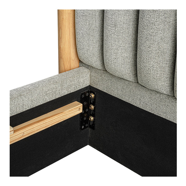 Moe's Home Collection Nina Grey Upholstered King Size Bed