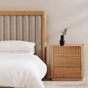 Moe's Home Collection Nina Grey Upholstered King Size Bed