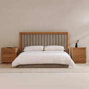 Moe's Home Collection Nina Grey Upholstered King Size Bed