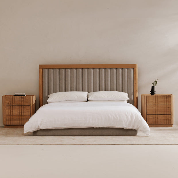 Moe's Home Collection Nina Grey Upholstered King Size Bed
