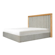 Moe's Home Collection Nina Grey Upholstered King Size Bed