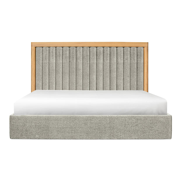 Moe's Home Collection Nina Grey Upholstered King Size Bed
