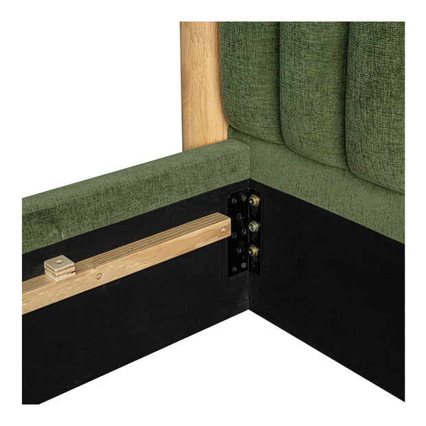 Moe's Home Collection Nina Green Upholstered King Size Bed
