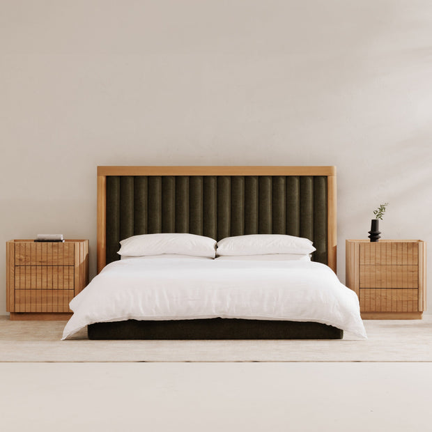 Moe's Home Collection Nina Green Upholstered King Size Bed