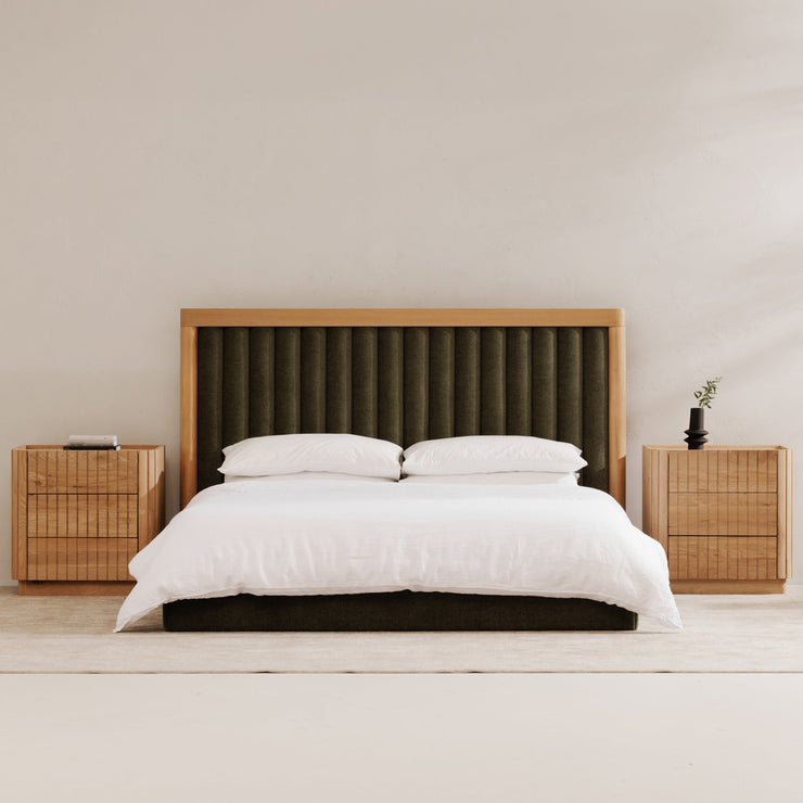 Moe's Home Collection Nina Green Upholstered King Size Bed