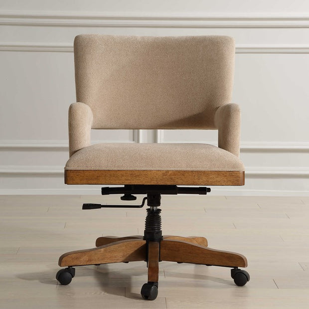 Uttermost Aspect Mid Century Modern Desk Chair with Casters