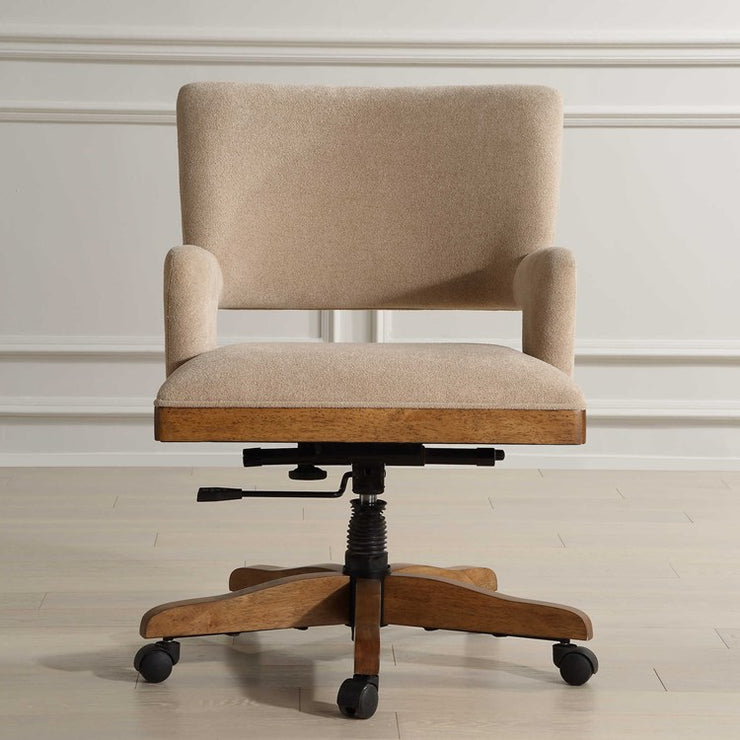 Uttermost Aspect Mid Century Modern Desk Chair with Casters