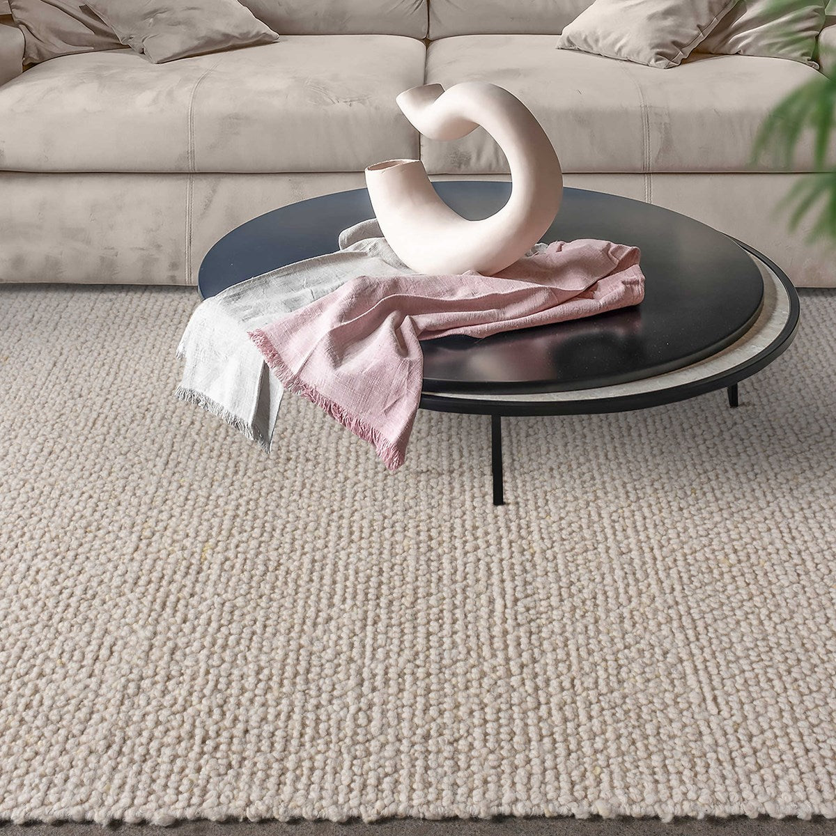 Braxton Cast Rug Uttermost Braxton Hand Woven Wool Beige Rug ~ 9 x 12 – casabelladecor.net