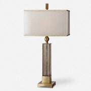 Uttermost Caecilia Textured Amber Glass Table Lamp