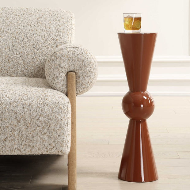 Uttermost Hepler High Gloss Terracotta Drink Table