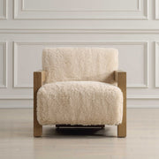 Uttermost Jackson Caramel Long Haired Faux Sheepskin Accent Chair