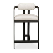 Uttermost Kalmar Warm White Upholstered Outdoor Java Black Counter Stool
