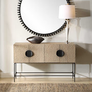 Uttermost Lunar Elm With Black Iron 4 Door Cabinet