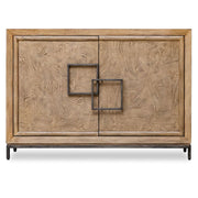 Uttermost Paltrow Rich Burl and Oak Wood 2 Door Cabinet