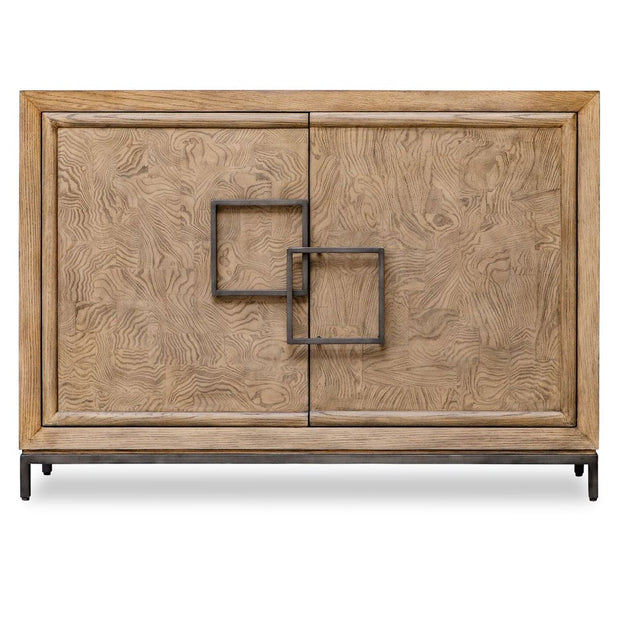 Uttermost Paltrow Rich Burl and Oak Wood 2 Door Cabinet