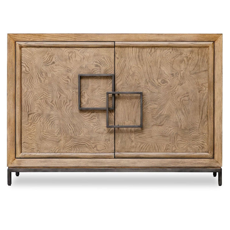 Uttermost Paltrow Rich Burl and Oak Wood 2 Door Cabinet