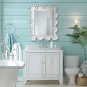 Uttermost Sea Coral Matte White Mirror