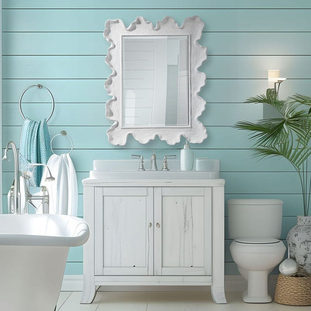 Uttermost Sea Coral Matte White Mirror