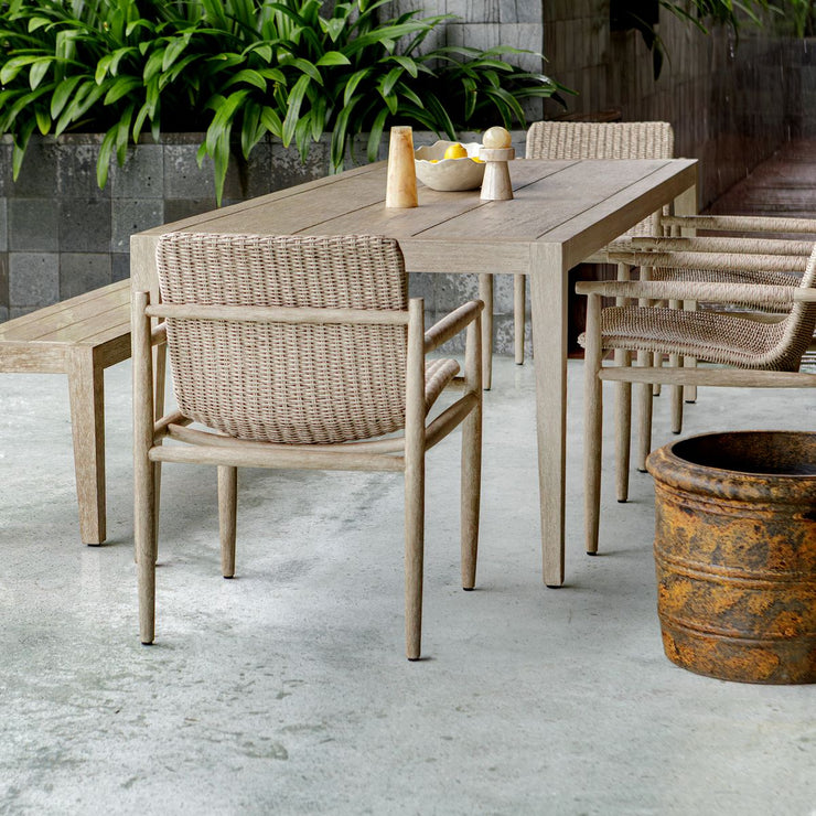 Uttermost Sumba Light Gray All Weather Wicker Outdoor Dining Chair