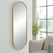Uttermost Varina Tall Antique Gold Leaf Oval Mirror