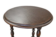 Casa Bonita Peruvian Hand-Painted Carved Wood Round Valencia Table