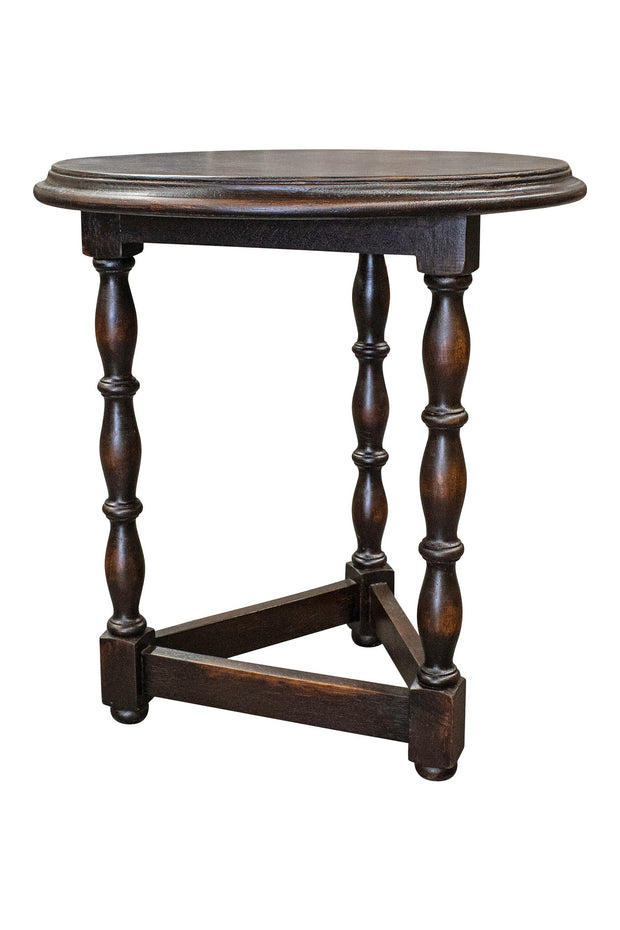 Casa Bonita Peruvian Hand-Painted Carved Wood Round Valencia Table