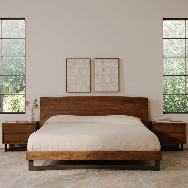 Moe's Home Collection Bent Live Edge Acacia Queen Size Bed