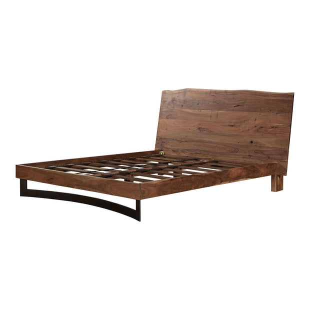 Moe's Home Collection Bent Live Edge Acacia Queen Size Bed