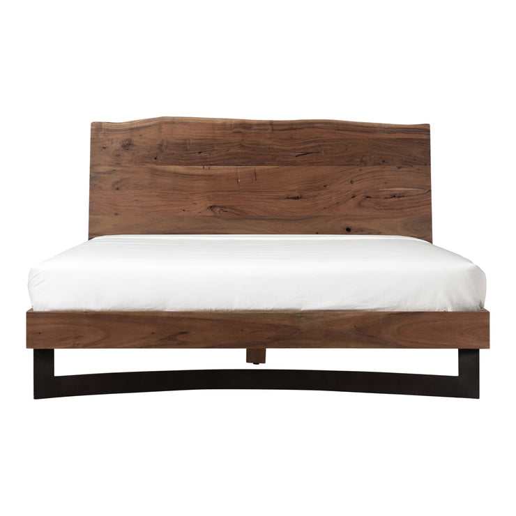 Moe's Home Collection Bent Live Edge Acacia Queen Size Bed