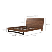 Moe's Home Collection Bent Live Edge Acacia Queen Size Bed