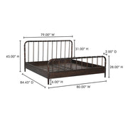 Moe's Home Collection Vivian Brown King Bed
