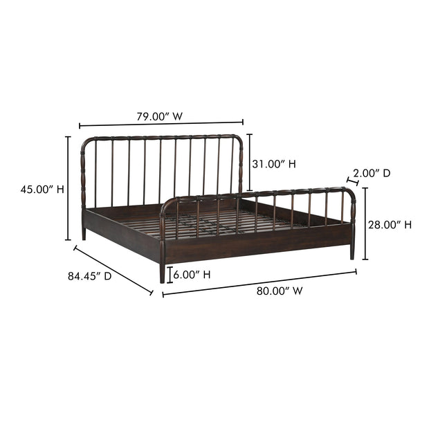 Moe's Home Collection Vivian Brown King Bed