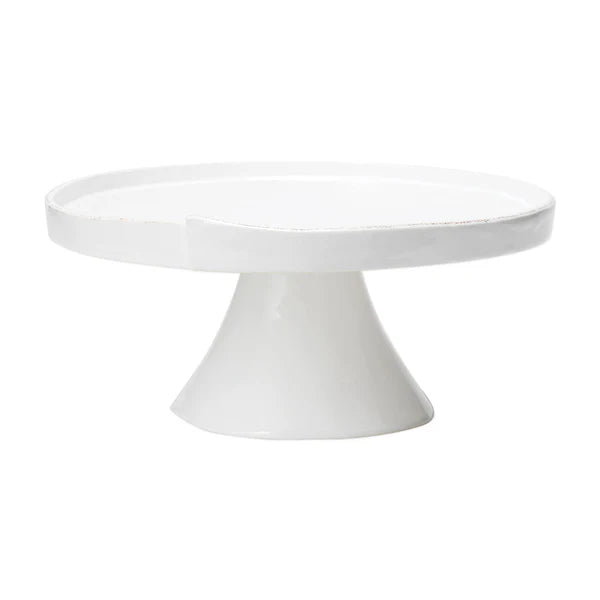 Vietri Lastra White Pedestal Cake Stand ~ Handcrafted Italian Stoneware