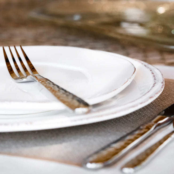 Vietri Lastra White Salad Plate ~ Handcrafted Italian Stoneware