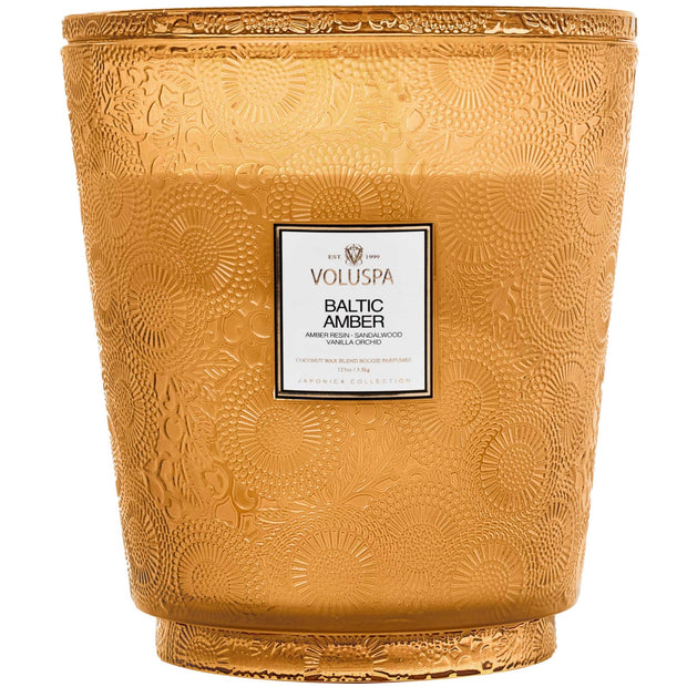 Voluspa Baltic Amber 5 Wick Hearth Candle ~ 123 oz.