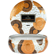 Voluspa Spiced Pumpkin Latte 3 Wick Tin Candle ~ LIMITED QUANTITIES