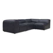 Moe's Home Collection Form Signature Modular Sectional ~ Vantage Black Leather