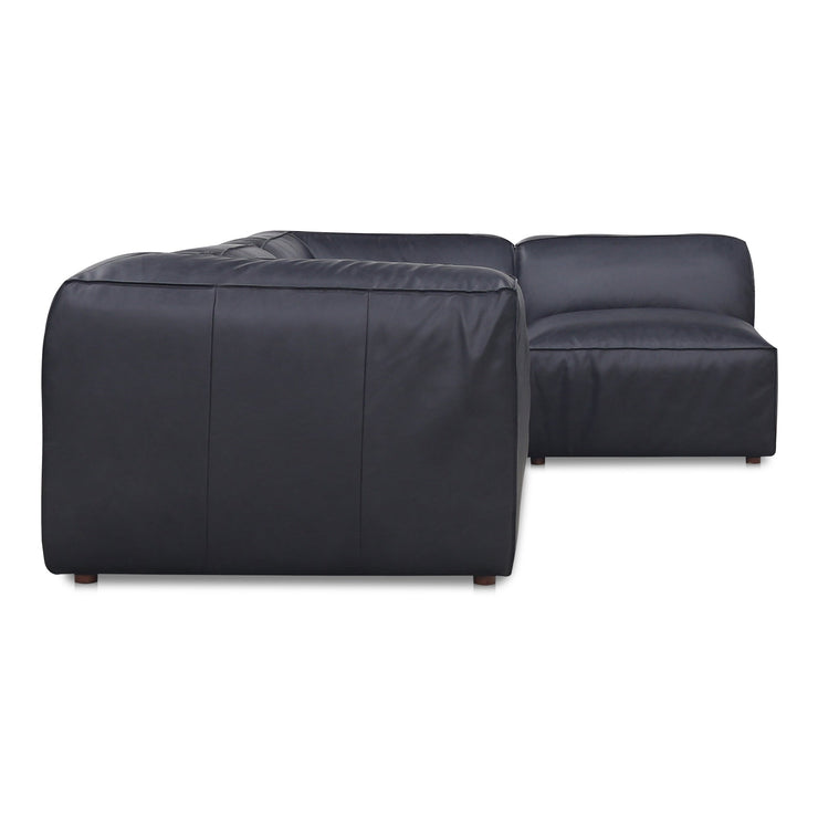 Moe's Home Collection Form Signature Modular Sectional ~ Vantage Black Leather