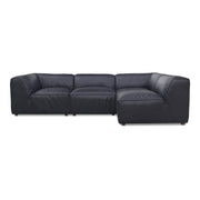 Moe's Home Collection Form Signature Modular Sectional ~ Vantage Black Leather
