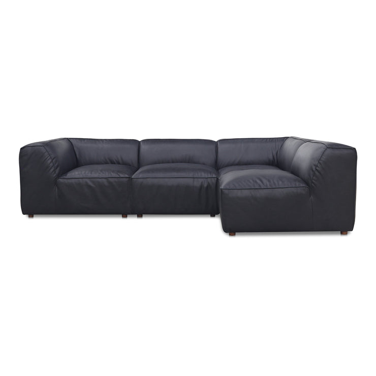 Moe's Home Collection Form Signature Modular Sectional ~ Vantage Black Leather