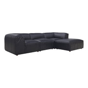 Moe's Home Collection Form Lounge Modular Sectional ~ Vantage Black Leather