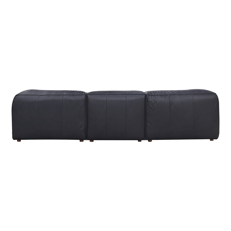 Moe's Home Collection Form Lounge Modular Sectional ~ Vantage Black Leather
