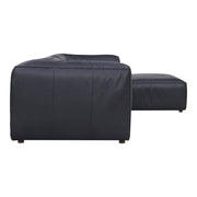 Moe's Home Collection Form Lounge Modular Sectional ~ Vantage Black Leather