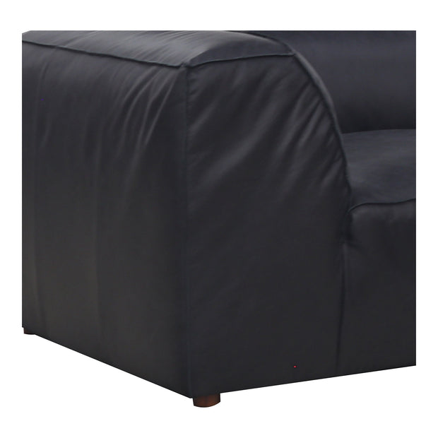 Moe's Home Collection Form Lounge Modular Sectional ~ Vantage Black Leather